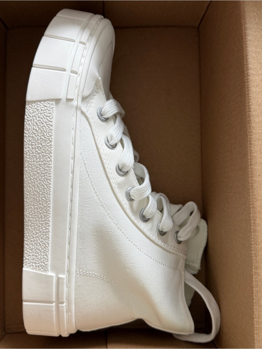 Target White High-Top Platform Canvas Sneaker